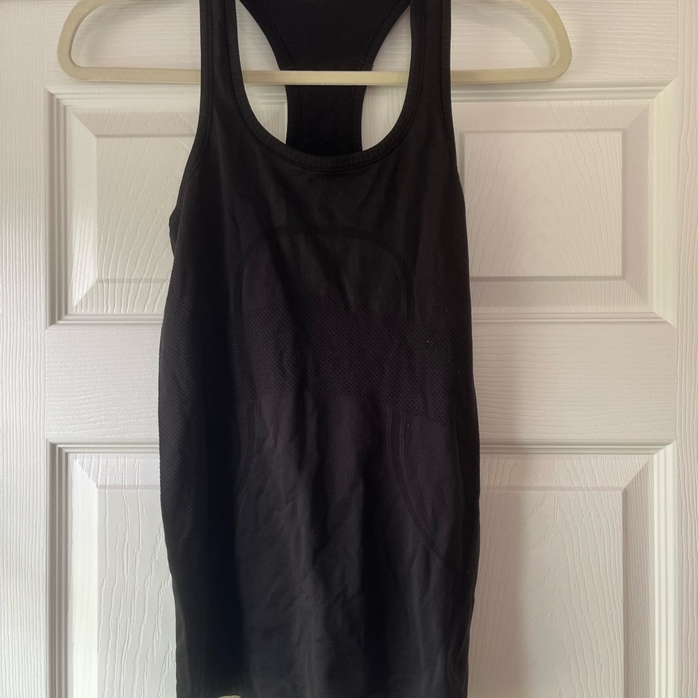 lululemon athletica Black Racerback Seamless Tank